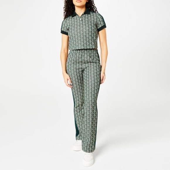 Lacoste Green Patterned Polo and Pants Set - Picture 6 of 8